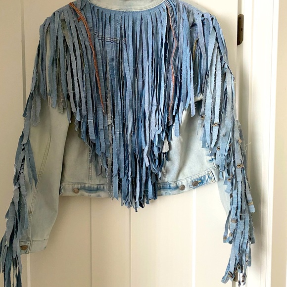 Fringe Denim Jacket - Picture 1 of 5